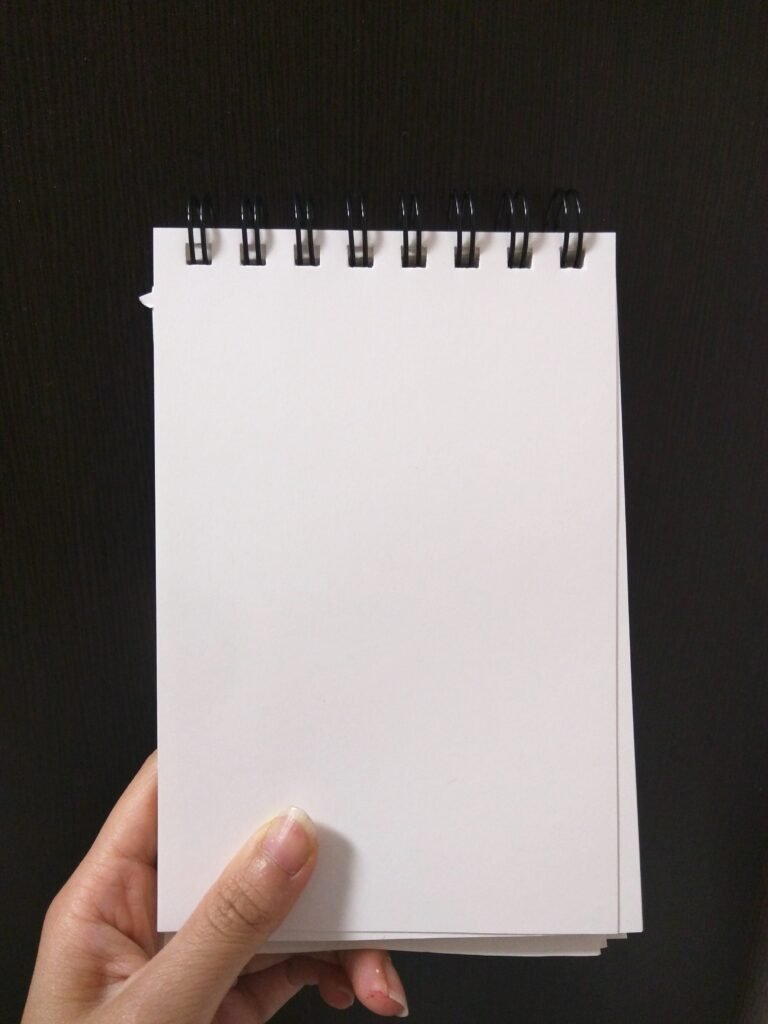 Blank note pad